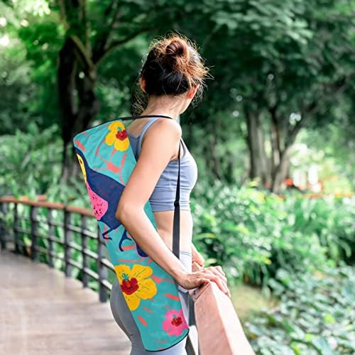 RATGDN Yoga Mat Çantası, Çiçek Tukanlar egzersiz yoga matı Taşıyıcı Tam Zip Yoga Mat Taşıma Çantası Ayarlanabilir